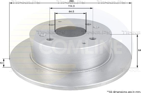 Тормозной диск Comline COATED. Артикул ADC0536
