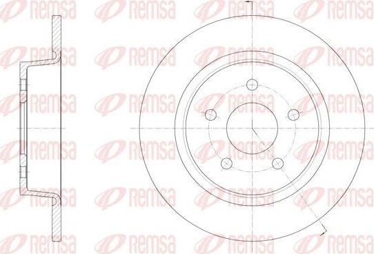 Тормозной диск Remsa. Артикул 61459.00