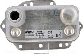 Радиатор масляный (маслоохладитель) для двигателя Nissens (алюминий). Артикул 90905