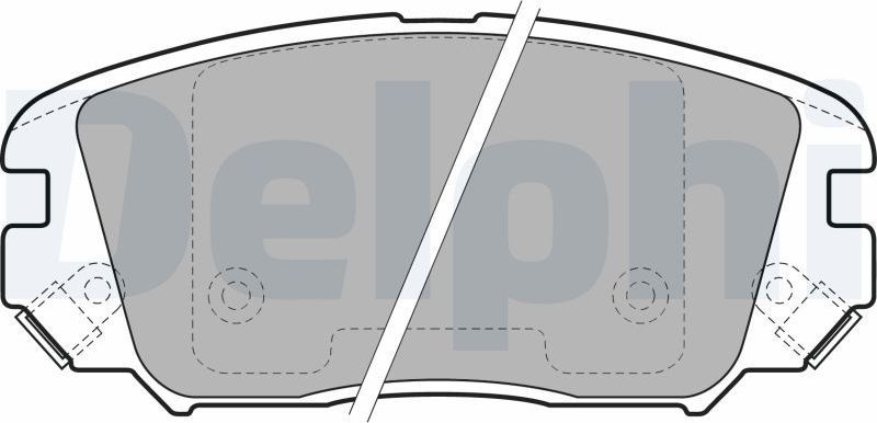 Тормозные колодки Delphi (Low-Metallic). Артикул LP1974