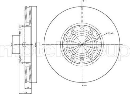 Тормозной диск Trusting передний для Audi A4 I (B5) 1995-2001. Артикул DF312