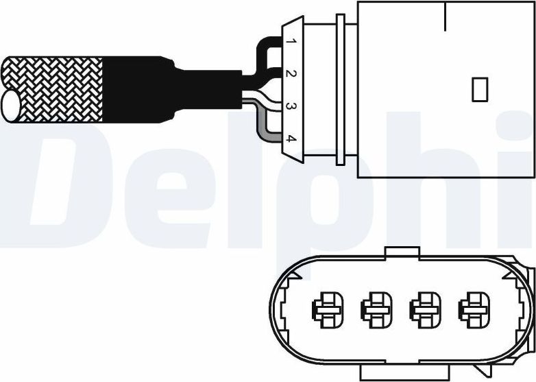 Лямбда-зонд (кислородный датчик) Delphi для Audi TT II (8J) 2006-2014. Артикул ES10981-12B1