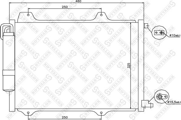 Радиатор кондиционера (конденсатор) Stellox для Suzuki Ignis II (HR) 2003-2008. Артикул 10-45527-SX