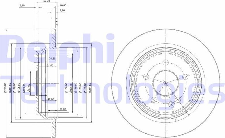 Тормозной диск Delphi. Артикул BG4063C