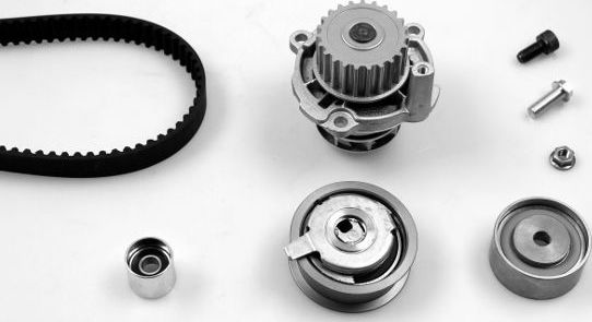 Помпа (водяной насос) с комплектом ремня ГРМ Hepu. Артикул PK05455