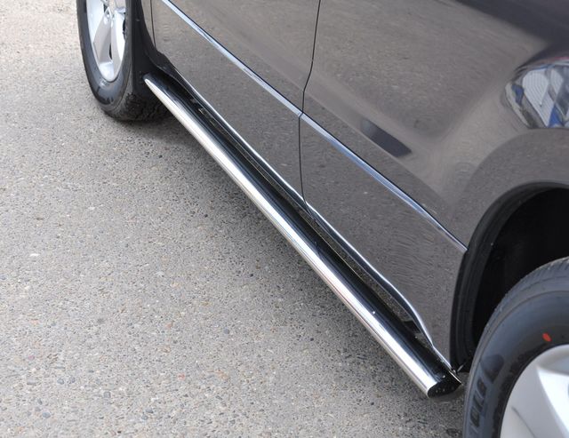 Защита порогов "RusStal" труба d75х42 овал для Suzuki Grand Vitara 5-дв. 2008-2012. Артикул SNO-001028