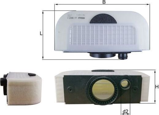 Воздушный фильтр Mahle для Bentley Bentayga I 2015-2026. Артикул LX 3557/1