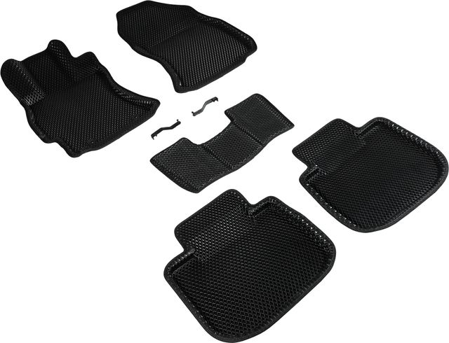 Коврики Seintex 3D EVA Ромб для салона Subaru Outback V 2015-2026 ЧЕРНЫЕ. Артикул 95343