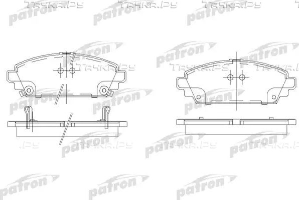 Тормозные колодки Patron передние для Honda Civic VII 2002-2005. Артикул PBP1601