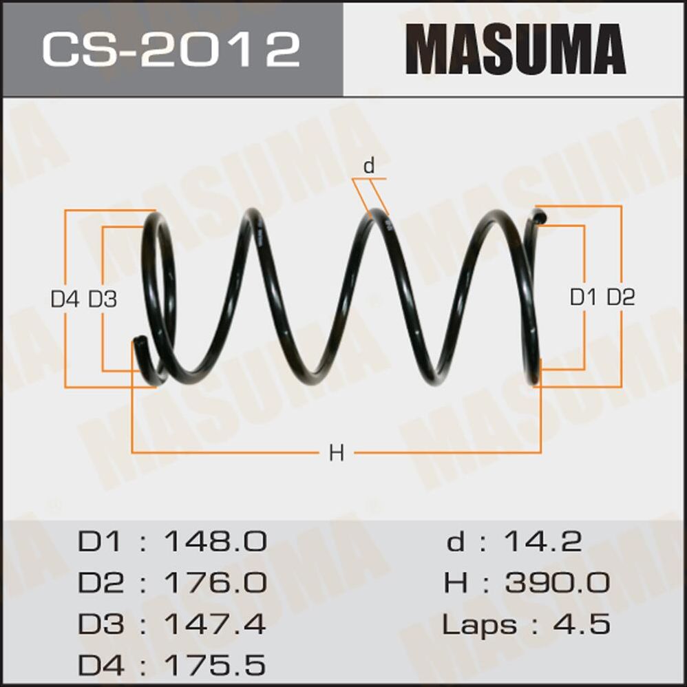 Пружина подвески Masuma. Артикул CS-2012