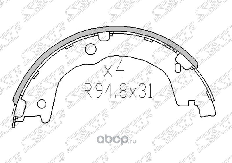 Колодки тормозные задние KIA SORENTO 06-HYUNDAI S (SAT). Артикул ST583052BA00