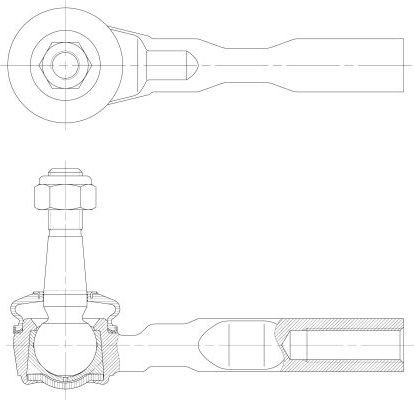 Наконечник рулевой тяги CTR. Артикул CE1065