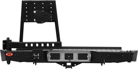 Бампер силовой OJ задний с левой универсальной калиткой под запаску для Volkswagen Amarok 2010-2016. Артикул 03.135.12