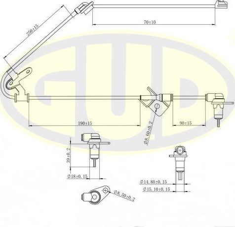Датчик ABS G.U.D. задний левый для Mazda 323 VI (BJ) 1998-2004. Артикул GABS02012