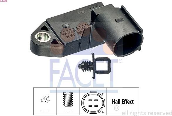 1.810.232 ВЫКЛЮЧАТЕЛЬ ФОНАРЯ ТОРМ. AUDISEATSKODA Facet Made in Italy - OE Equivalent. Артикул 7.1232