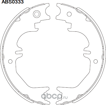 Колодки тормозные стояночного тормоза | зад | (Allied Nippon). Артикул ABS0333