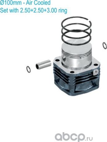 Поршневая группа компрессора в сборе D=100mm/H=101mm Air Cooled MB Actros/MP2/MP (Starkmeister). Артикул S102272