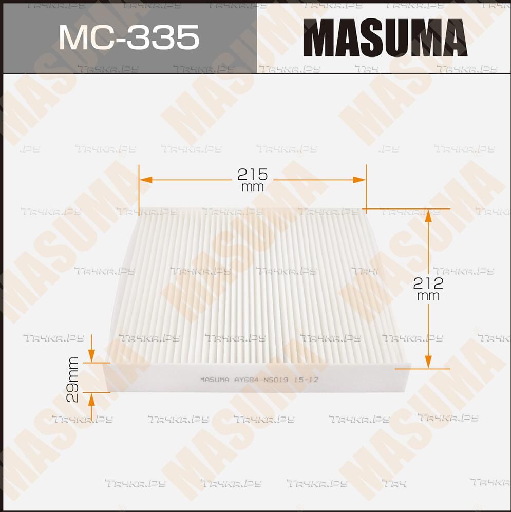 Салонный фильтр Masuma для Chevrolet Aveo II 2011-2015. Артикул MC-335