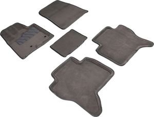 Коврики Seintex 3D ворсовые для салона Mitsubishi Pajero IV 2006-2025. Серые. Артикул 84738