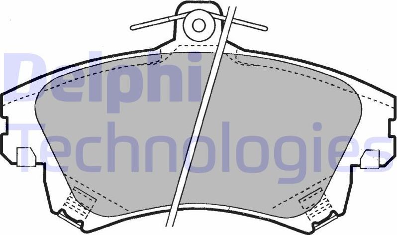 Тормозные колодки Delphi (Low-Metallic). Артикул LP1398
