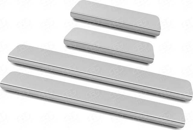 Накладки RusStal на пороги (лист нерж. шлифованный) для Hyundai Solaris 2010-2017. Артикул HYSOL10-02