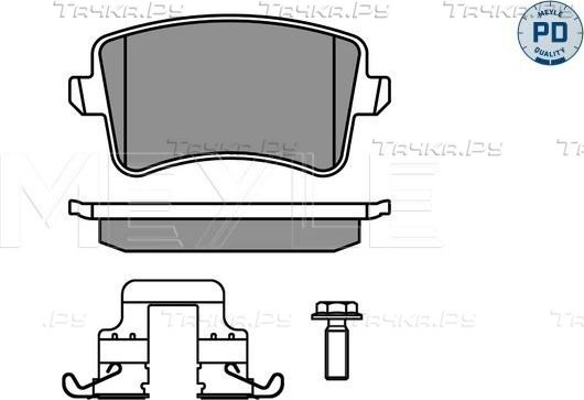Тормозные колодки Meyle PD задние для Audi A5 I (8T) 2007-2017. Артикул 025 246 0617-1/PD