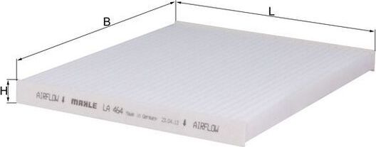Салонный фильтр Mahle-Knecht. Артикул LA 464
