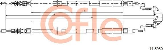 Трос ручника (тросик ручного тормоза) Cofle. Артикул 92.11.5950