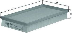 Воздушный фильтр Mahle. Артикул LX 1083