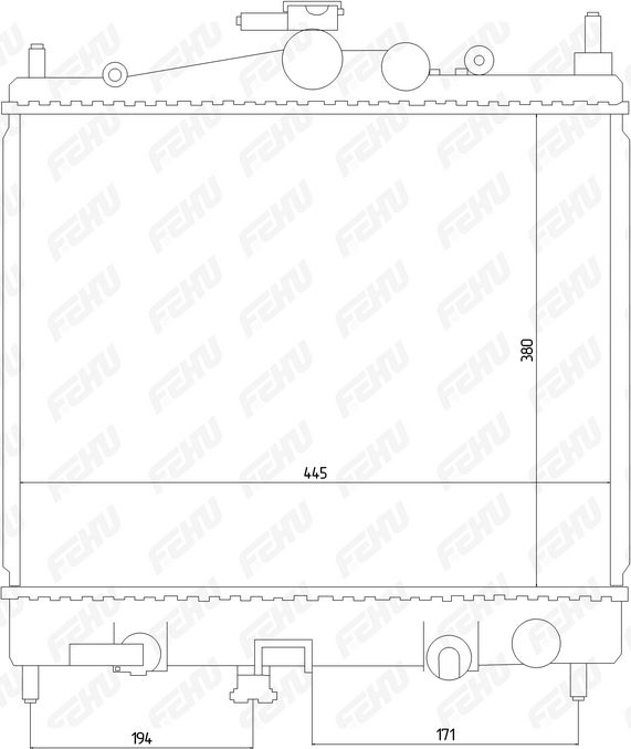 Радиатор охлаждения для Nissan Micra (02-)/Note (06-) AT (Fehu). Артикул frc1047