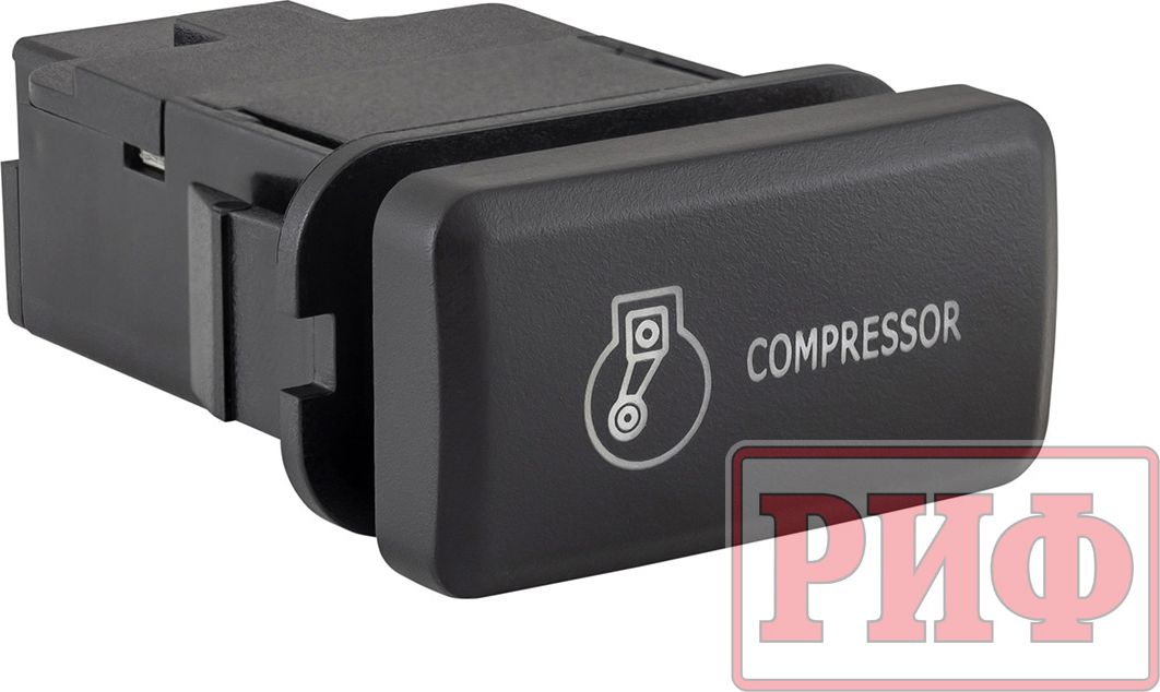 Кнопка РИФ включения/выключения горизонтальная COMPRESSOR TOYOTA 40x20 с белой подсветкой для Toyota 4Runner IV 2003-2009. Артикул RIF22-1-1104914