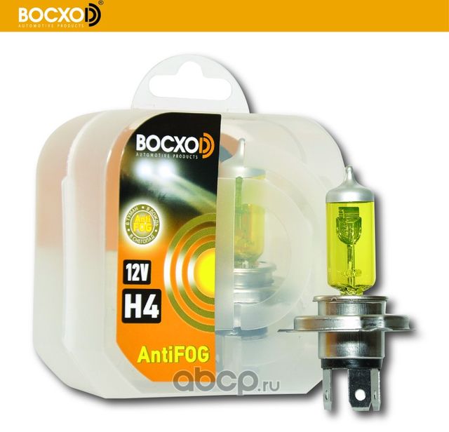 Лампа галогеновая H4 12V 60/55W ВОСХОD YELLOW 3000 K P43T (2шт,к-т) (80614AF) (Bocxod). Артикул 80614AF