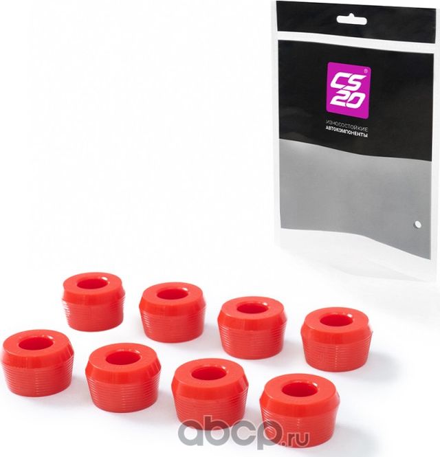 Втулка амортизатора ГАЗУАЗ полиуретан шт красный (CS-20). Артикул 05647