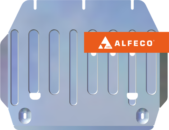 Защита алюминиевая Alfeco (4мм) для картера и редуктора переднего моста Toyota Land Cruiser 300 2021-2026. Артикул ALF.24.133 AL4