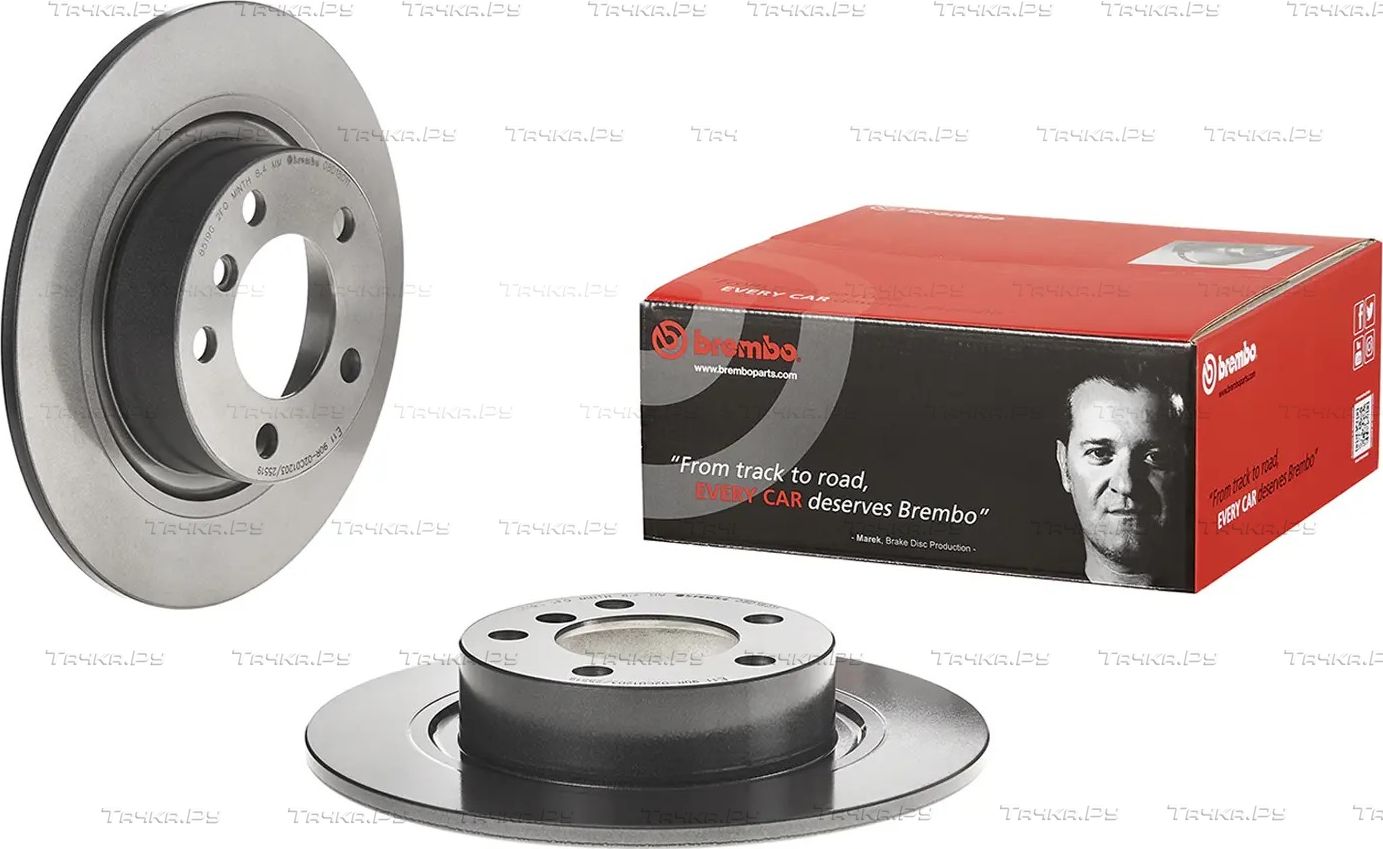Тормозной диск Brembo PRIME LINE - UV Coated задний для MINI Countryman I (R60) 2012-2016. Артикул 08.D180.11