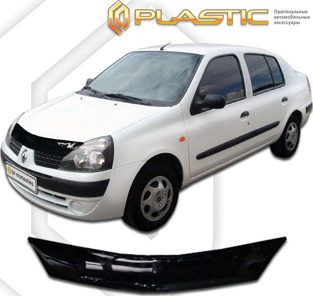 Дефлектор СА Пластик для капота (Classic черный) Renault Symbol 2006. Артикул 2010010100889