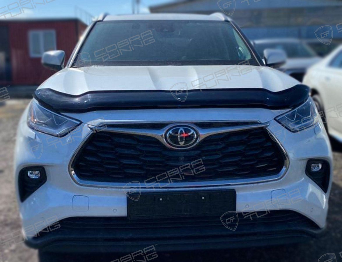 Дефлектор Cobra Tuning для капота Toyota Highlander IV U70 2020-2026. Артикул DK050