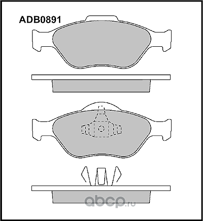 Колодки тормозные дисковые передние Allied Nippon HD ADB0891HD Япония 1/10 компл Allied Nippon. Артикул ADB0891HD