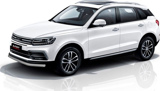 Защита Slitkoff переднего бампера d57 для Zotye Coupa 2018-2026 Серебристая. Артикул ZOTCOP-003S