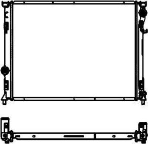 Радиатор охлаждения двигателя Sakura для Chrysler 300C I 2004-2008. Артикул 3091-1013