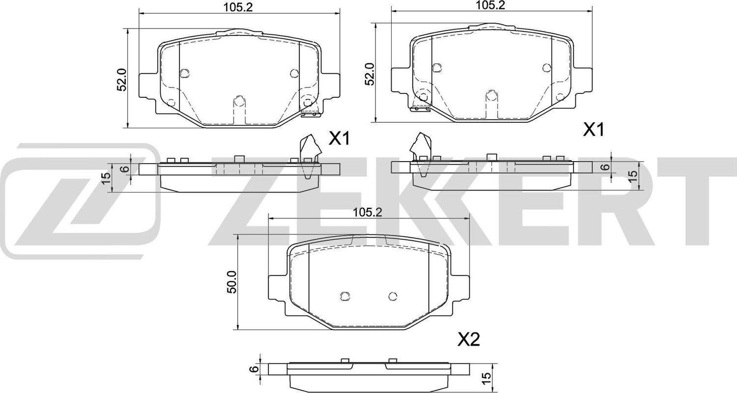 Тормозные колодки Zekkert. Артикул BS-1084