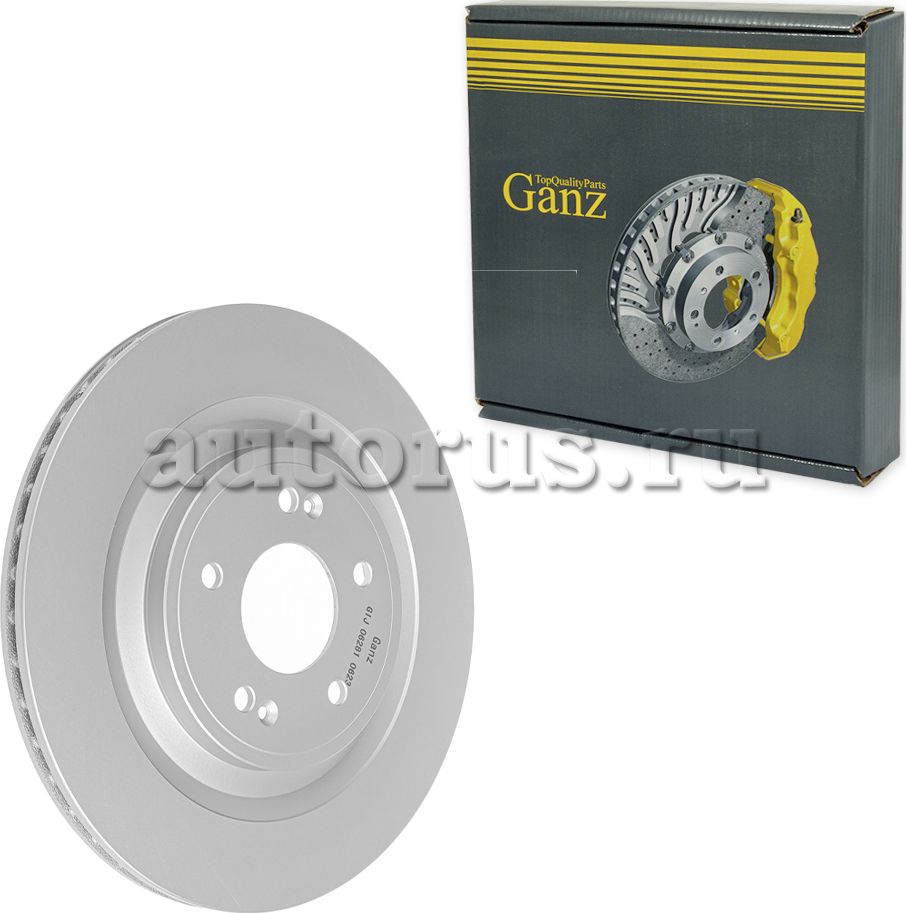 Диск тормозной задний с покрытием (Ganz). Артикул GIJ06281
