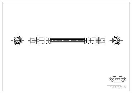 Тормозной шланг Corteco задний для Subaru Impreza I 1998-2000. Артикул 19032519