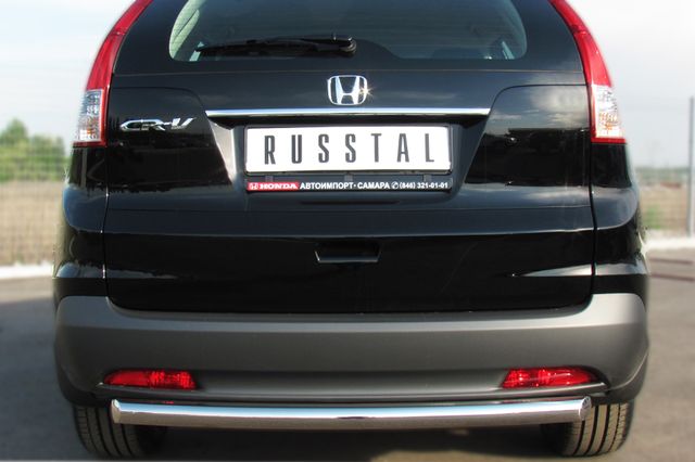 Защита РусCталь заднего бампера d63 (дуга) для Honda CR-V IV до рестайлинга 2012-2015. Артикул HVZ-001342