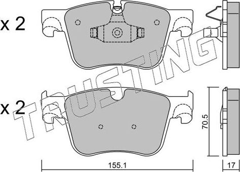 Тормозные колодки Trusting. Артикул 1001.0