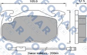 Тормозные колодки Fomar передние для Citroen Saxo 1996-2004. Артикул FO 529481