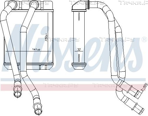 Радиатор отопителя (печки) Nissens для Renault Duster I 2011-2020. Артикул 707303