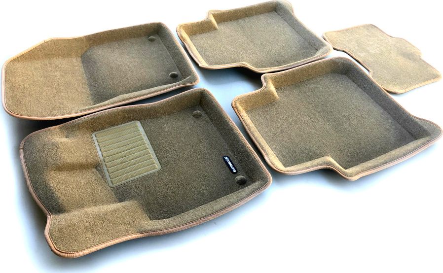Коврики текстильные Euromat 3D Business для салона Skoda Kodiaq I 2017-2026 Бежевые. Артикул EMC3D-004512T