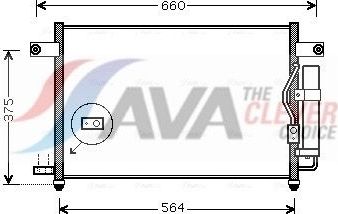 Радиатор кондиционера (конденсатор) AVA (алюминий). Артикул DW5049D