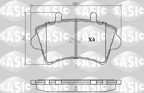 Тормозные колодки Sasic передние для Renault Master II 1998-2010. Артикул 6214015